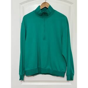 Lululemon French Terry Oversized 1/2 Zip Men's Small Green